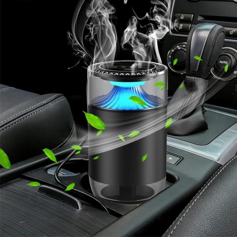 Smart Car Aroma Diffuser Cloud Mist With Sound RGB Light Auto Air Freshener Rechargeable Removing Odors Car Accessories