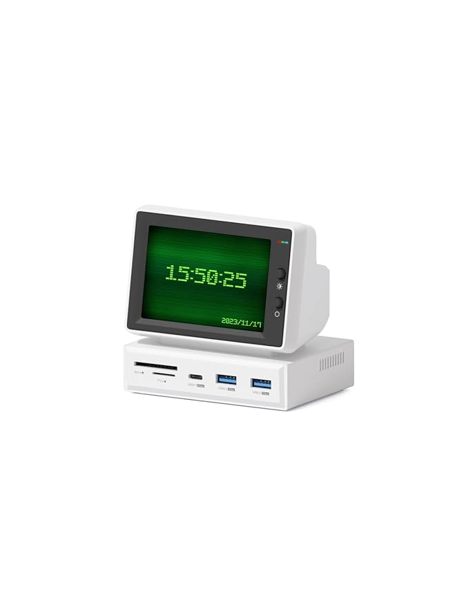 3.5 in Portable Mini Monitor USB-C Type-C Integrated Docking Station with IPS Screen 178 Wide Viewing Angle