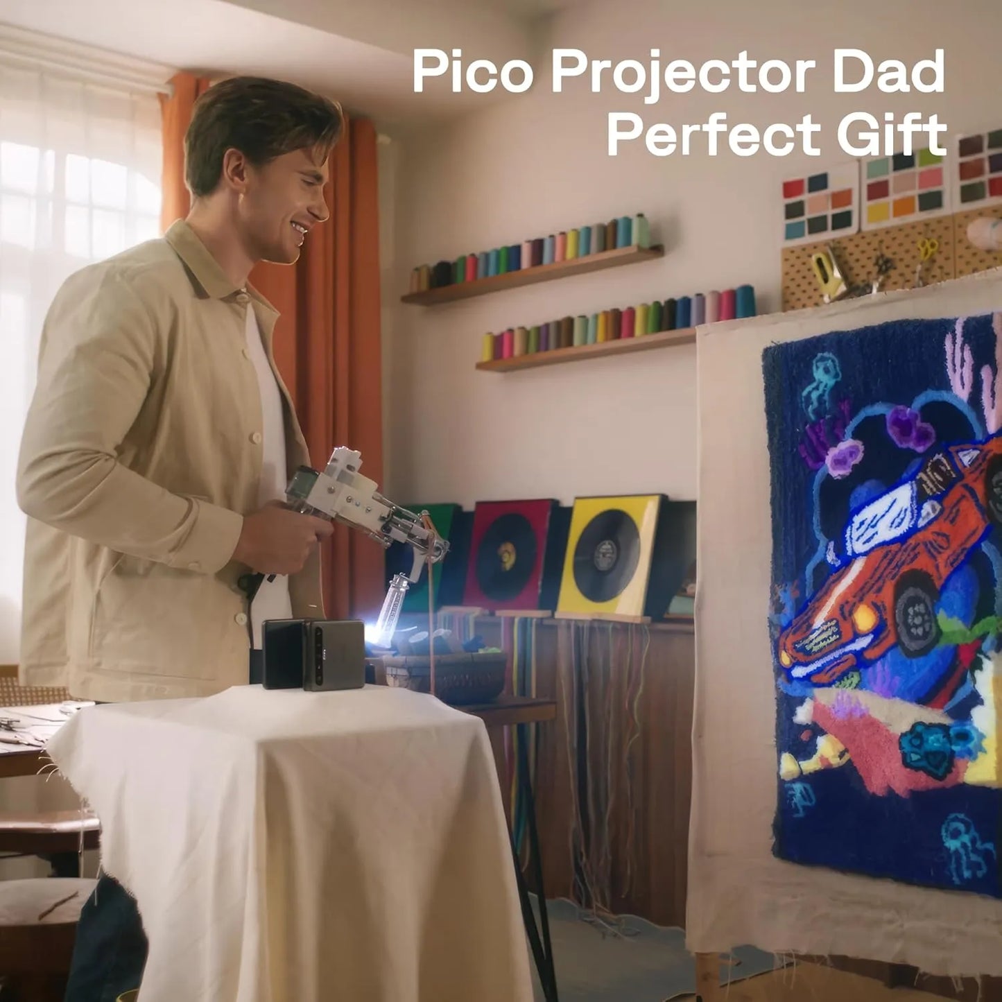 Aur-zen ZIP Tri-Fold Portable Mini Projector