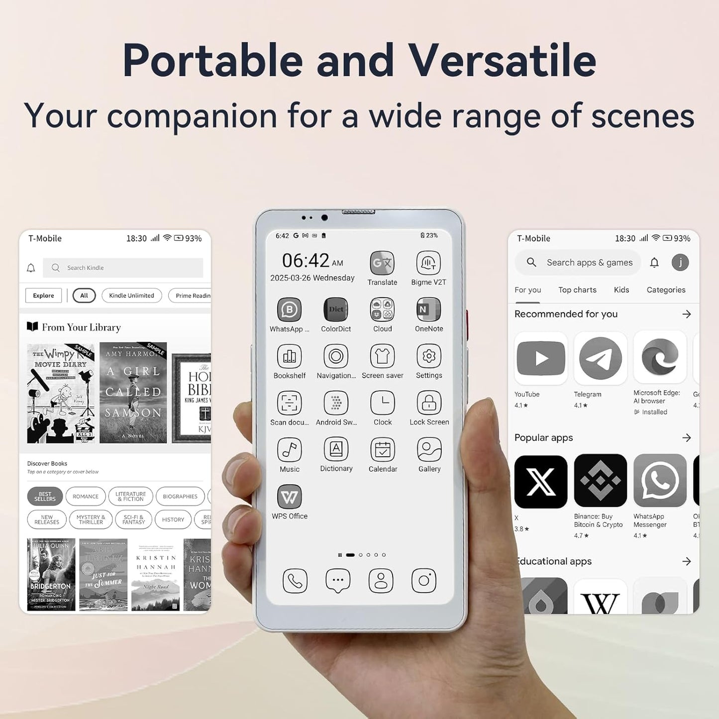 E - INK - Phone Hi-Break Pro 6.13" E-paper Cell Phone 8+256 GB Android 14 OS Smart Phone,5G Dual SIM, GPS