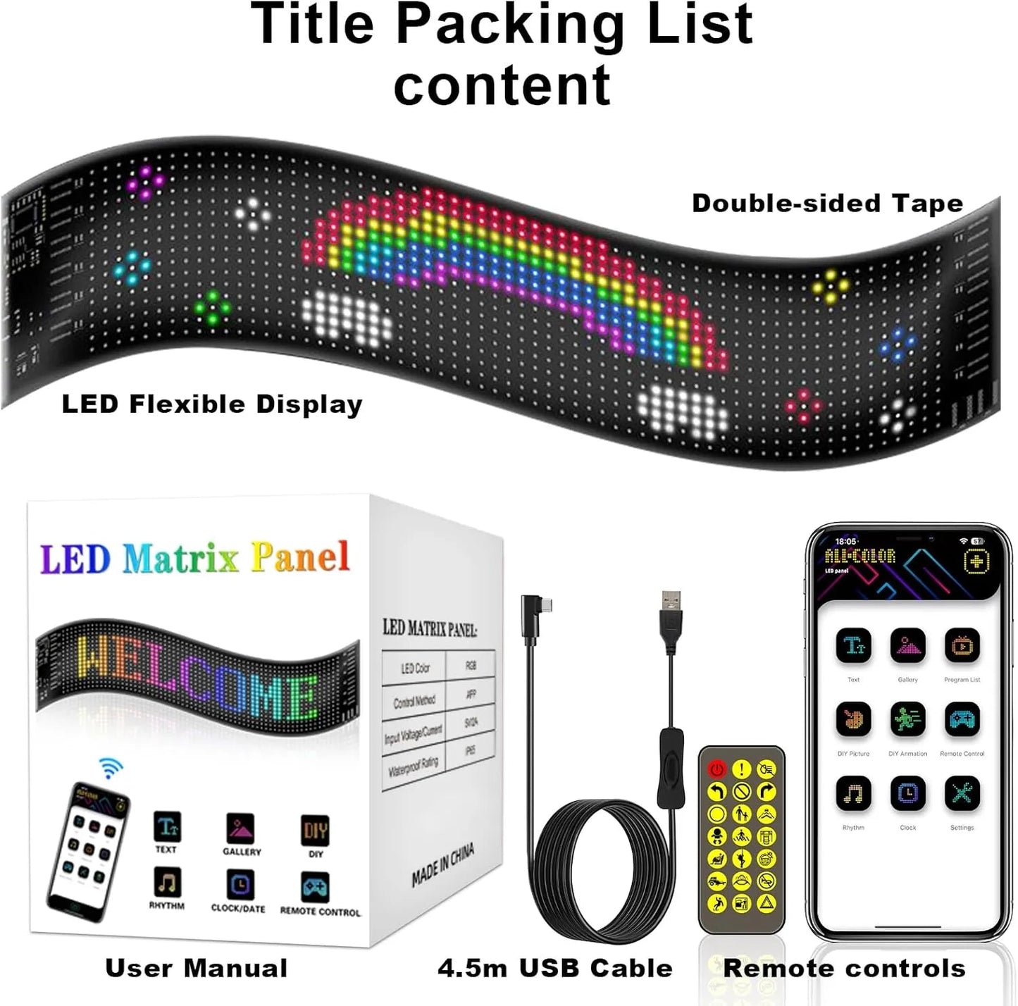 Fancy Programmable Car LED Strip - Bear Hugs