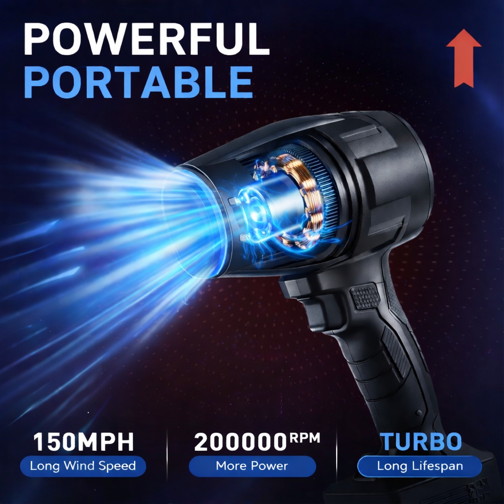Jetblower™ - The Most Powerful Rechargeable Turbo Air Blower System (200000 RPM)