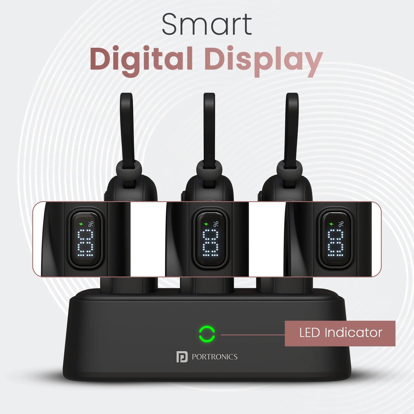 Power Shutter Home 15W Wireless Output | 22.5W Wired Output | In Built Type C Cable | LED Battery Display