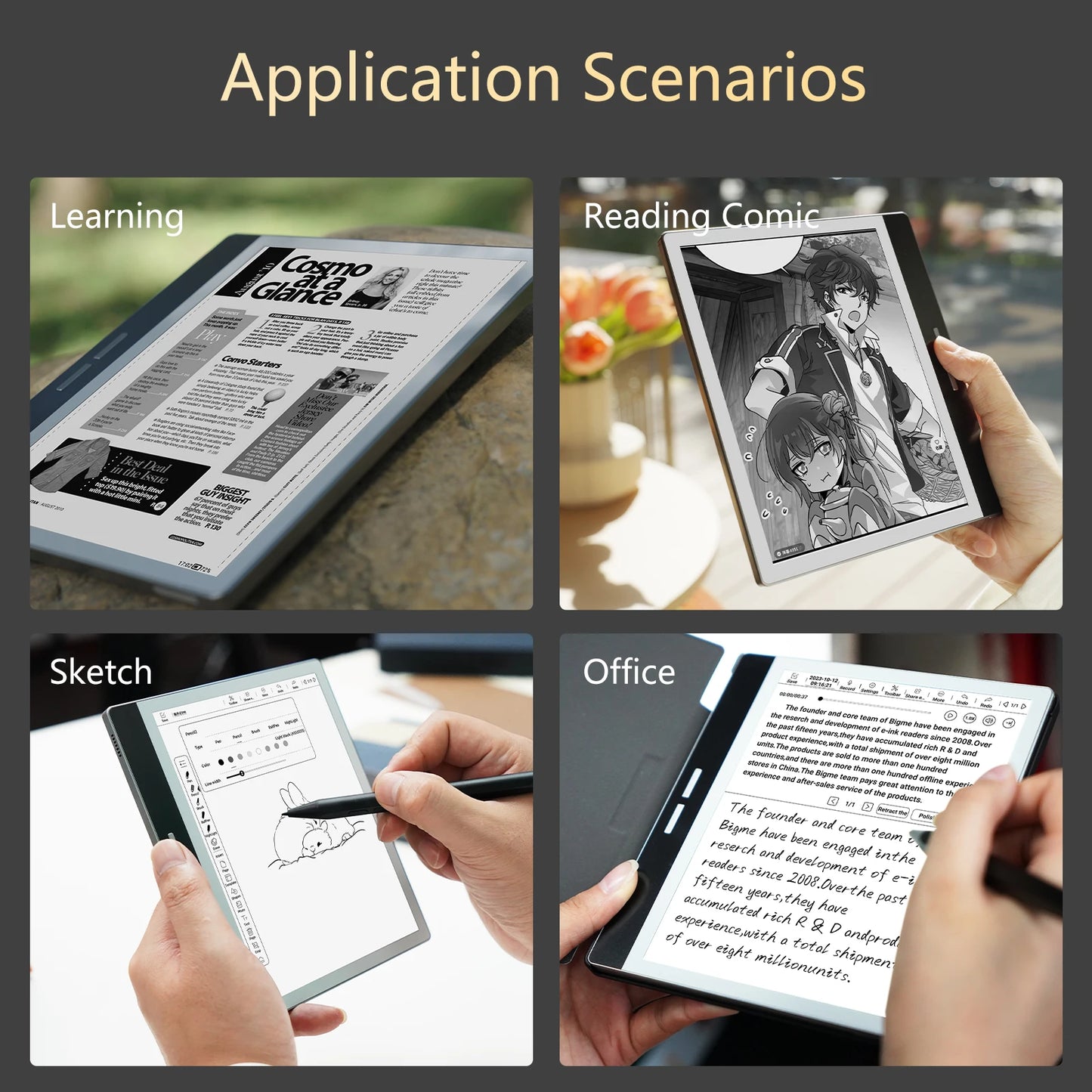 E-Paper note B751 Black & white E reader Smart Digital Note-Book