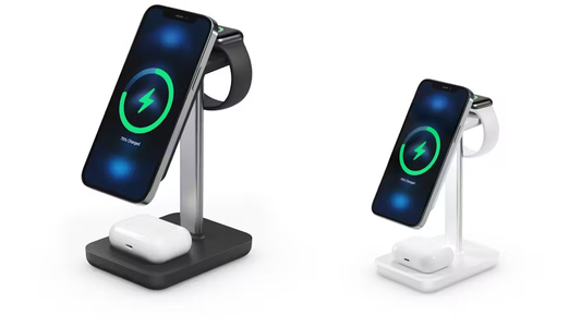 Journey MagSafe Compatible 3-in-1 Wireless Charging Stand with Wall Charger